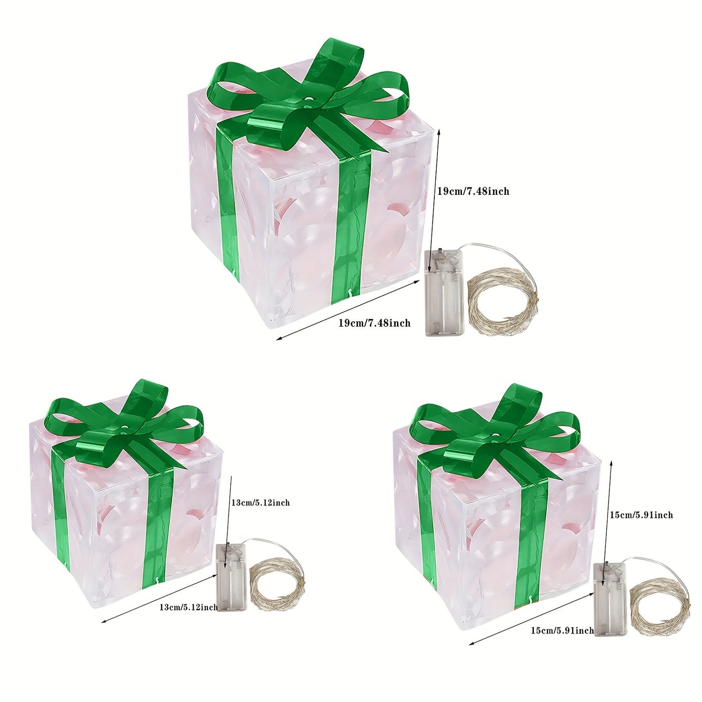 3-piece Folding Christmas Gift Box