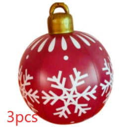 Christmas Ornament Ball Outdoor Pvc 60CM Inflatable Decorated Ball PVC Giant Big Large Balls Xmas Tree Decorations Toy Ball