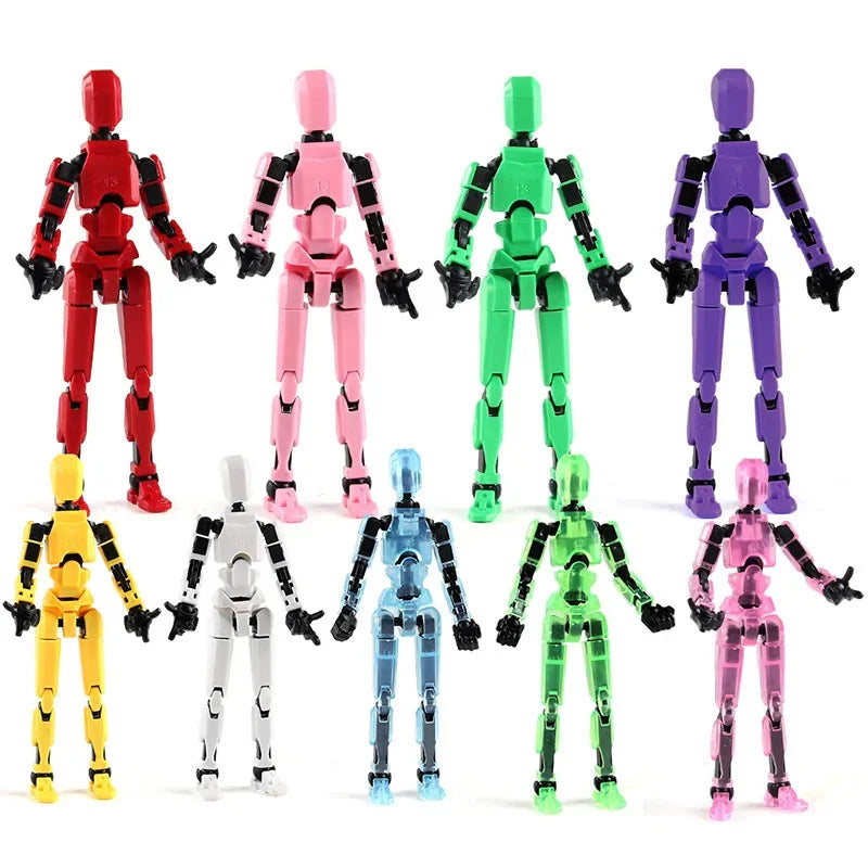 1/2/4/9pcs Luminous Titan 13 Action Figures T13 Figure 3D Printed Multi-Jointed Movable Lucky 13 Action Figure Nova Figure Dummy