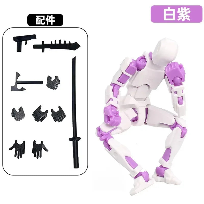 1/2/4/9pcs Luminous Titan 13 Action Figures T13 Figure 3D Printed Multi-Jointed Movable Lucky 13 Action Figure Nova Figure Dummy