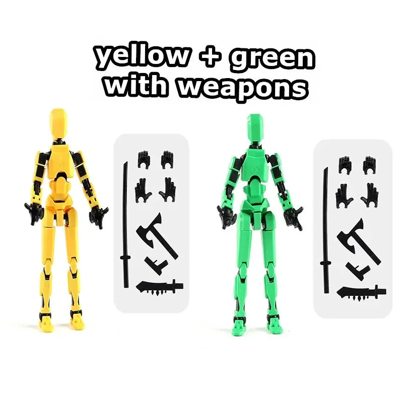 1/2/4/9pcs Luminous Titan 13 Action Figures T13 Figure 3D Printed Multi-Jointed Movable Lucky 13 Action Figure Nova Figure Dummy