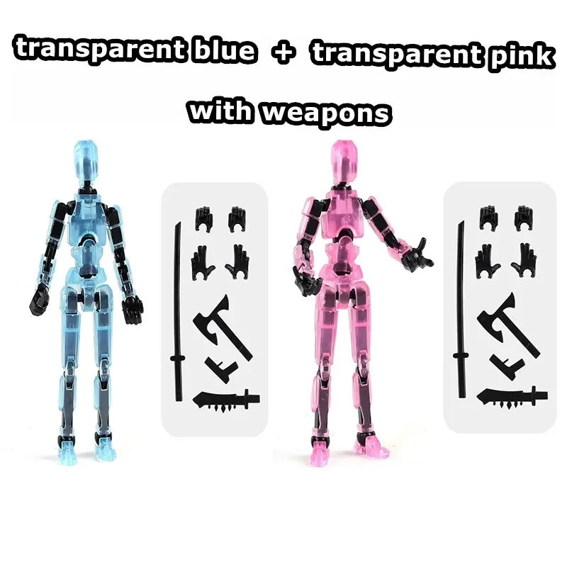 1/2/4/9pcs Luminous Titan 13 Action Figures T13 Figure 3D Printed Multi-Jointed Movable Lucky 13 Action Figure Nova Figure Dummy