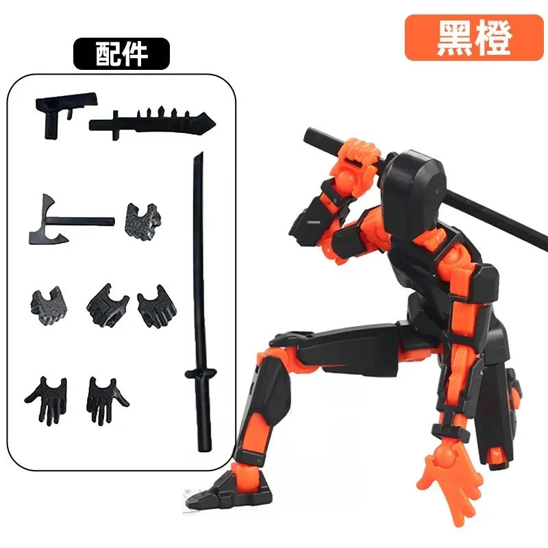 1/2/4/9pcs Luminous Titan 13 Action Figures T13 Figure 3D Printed Multi-Jointed Movable Lucky 13 Action Figure Nova Figure Dummy