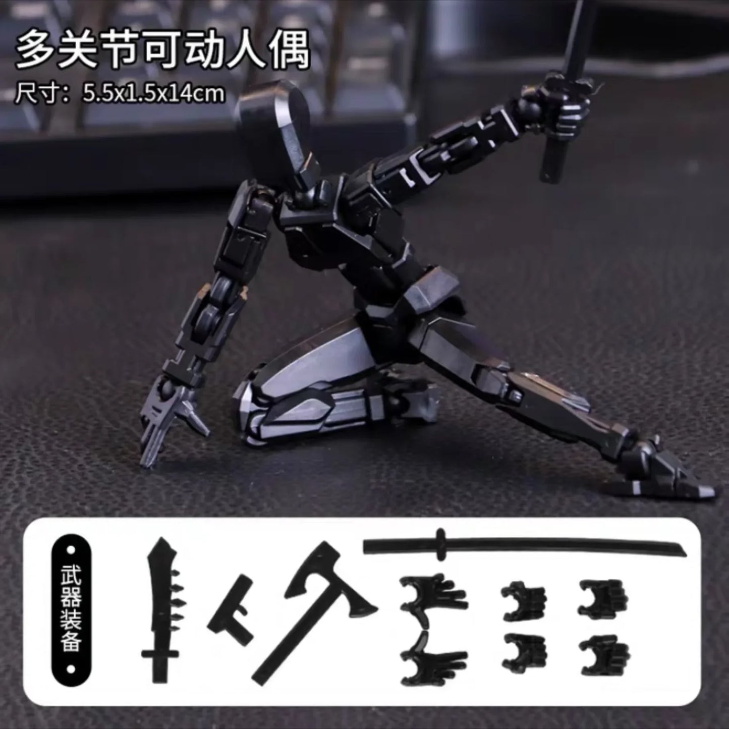 1/2/4/9pcs Luminous Titan 13 Action Figures T13 Figure 3D Printed Multi-Jointed Movable Lucky 13 Action Figure Nova Figure Dummy