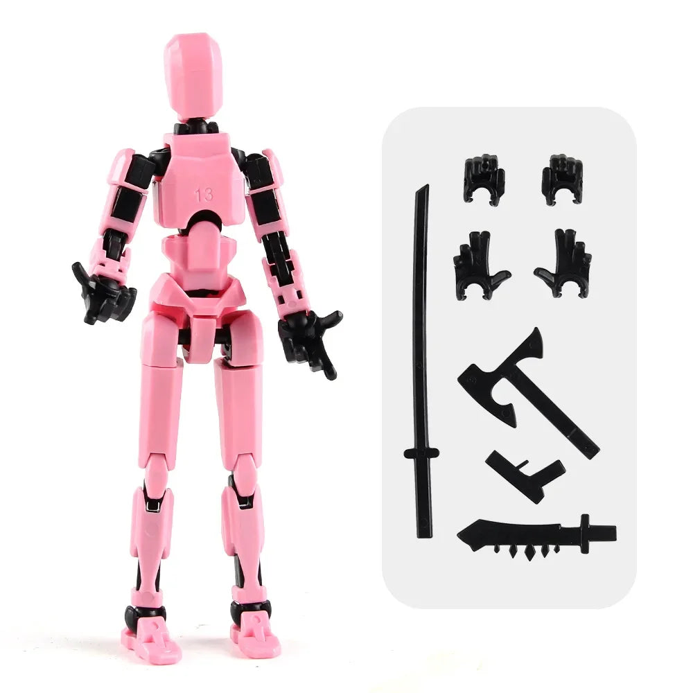 1/2/4/9pcs Luminous Titan 13 Action Figures T13 Figure 3D Printed Multi-Jointed Movable Lucky 13 Action Figure Nova Figure Dummy