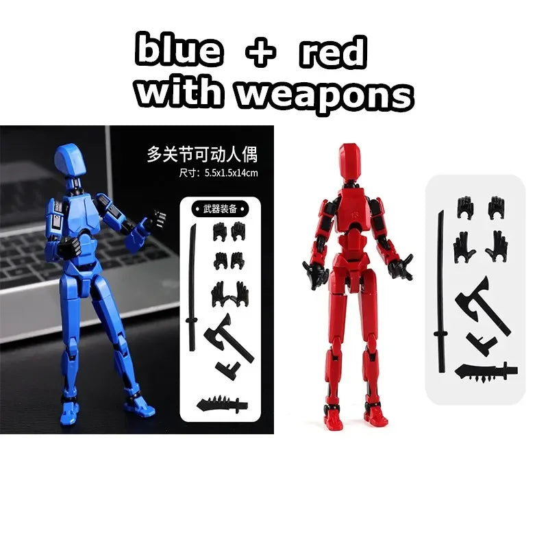 1/2/4/9pcs Luminous Titan 13 Action Figures T13 Figure 3D Printed Multi-Jointed Movable Lucky 13 Action Figure Nova Figure Dummy