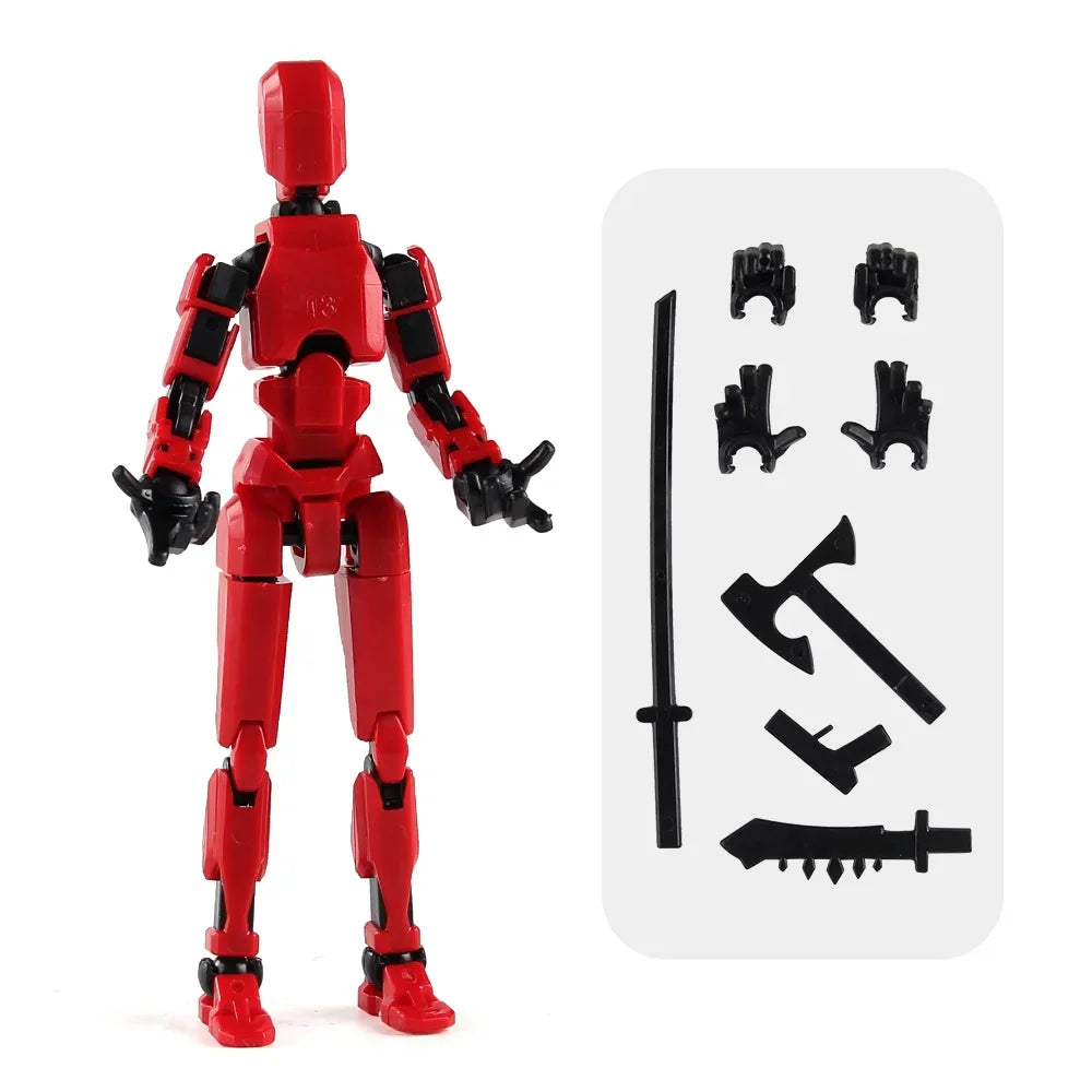 1/2/4/9pcs Luminous Titan 13 Action Figures T13 Figure 3D Printed Multi-Jointed Movable Lucky 13 Action Figure Nova Figure Dummy