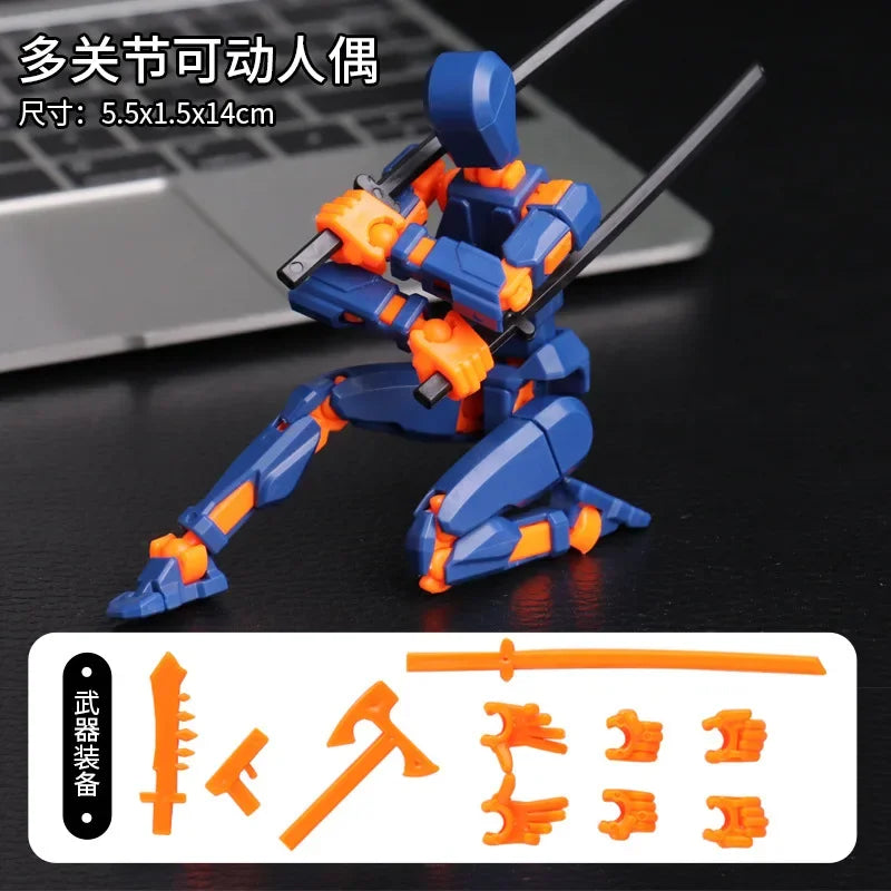 1/2/4/9pcs Luminous Titan 13 Action Figures T13 Figure 3D Printed Multi-Jointed Movable Lucky 13 Action Figure Nova Figure Dummy