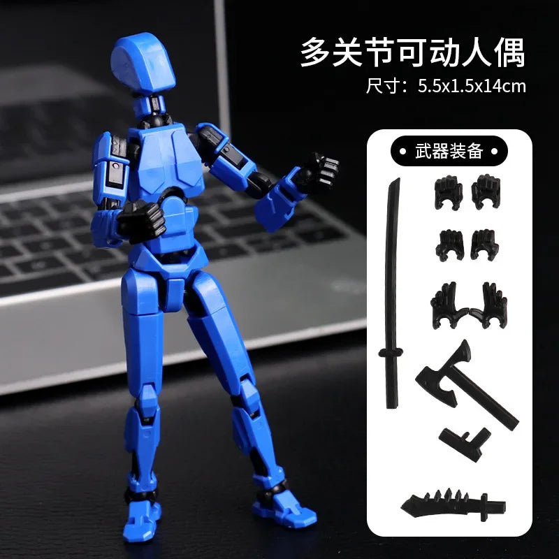 1/2/4/9pcs Luminous Titan 13 Action Figures T13 Figure 3D Printed Multi-Jointed Movable Lucky 13 Action Figure Nova Figure Dummy