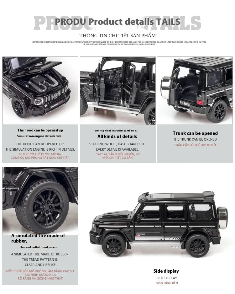 1/32 G700 Alloy Car Model Simulation Toy Diecast Vehicles Off-road SUV With Sound N Light Collectible Kids' Gift 111