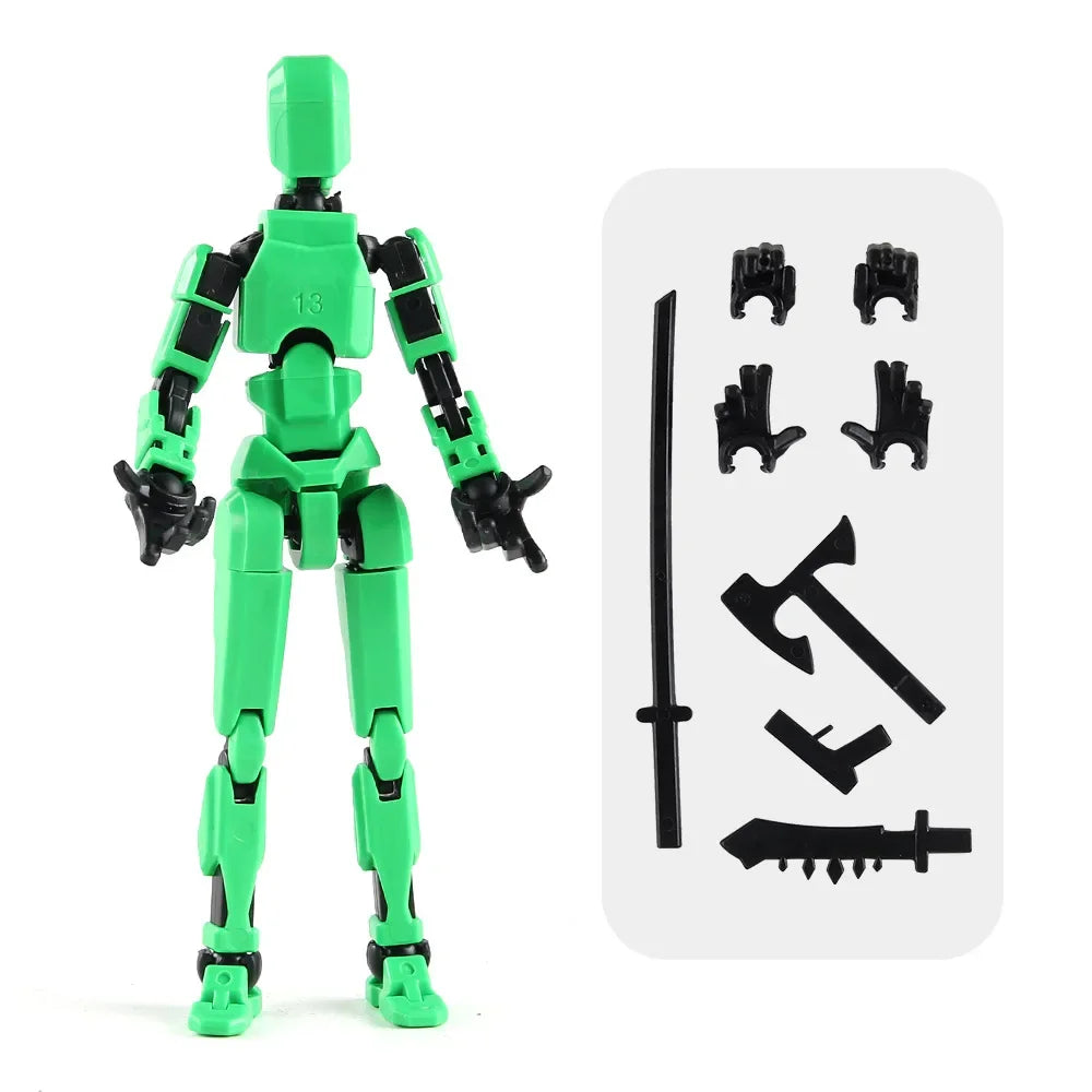 1/2/4/9pcs Luminous Titan 13 Action Figures T13 Figure 3D Printed Multi-Jointed Movable Lucky 13 Action Figure Nova Figure Dummy