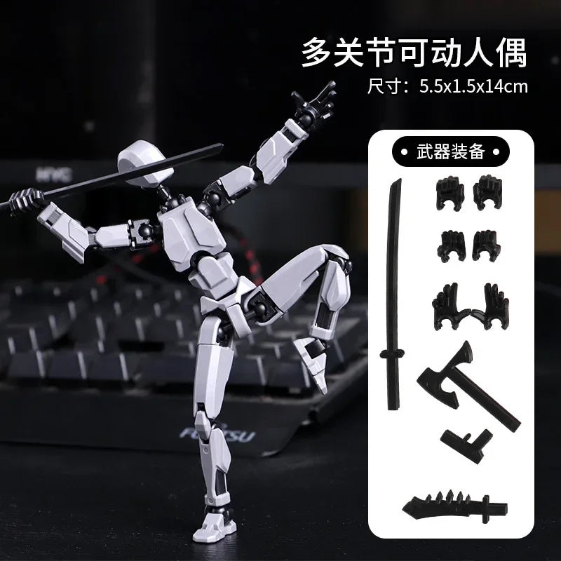 1/2/4/9pcs Luminous Titan 13 Action Figures T13 Figure 3D Printed Multi-Jointed Movable Lucky 13 Action Figure Nova Figure Dummy