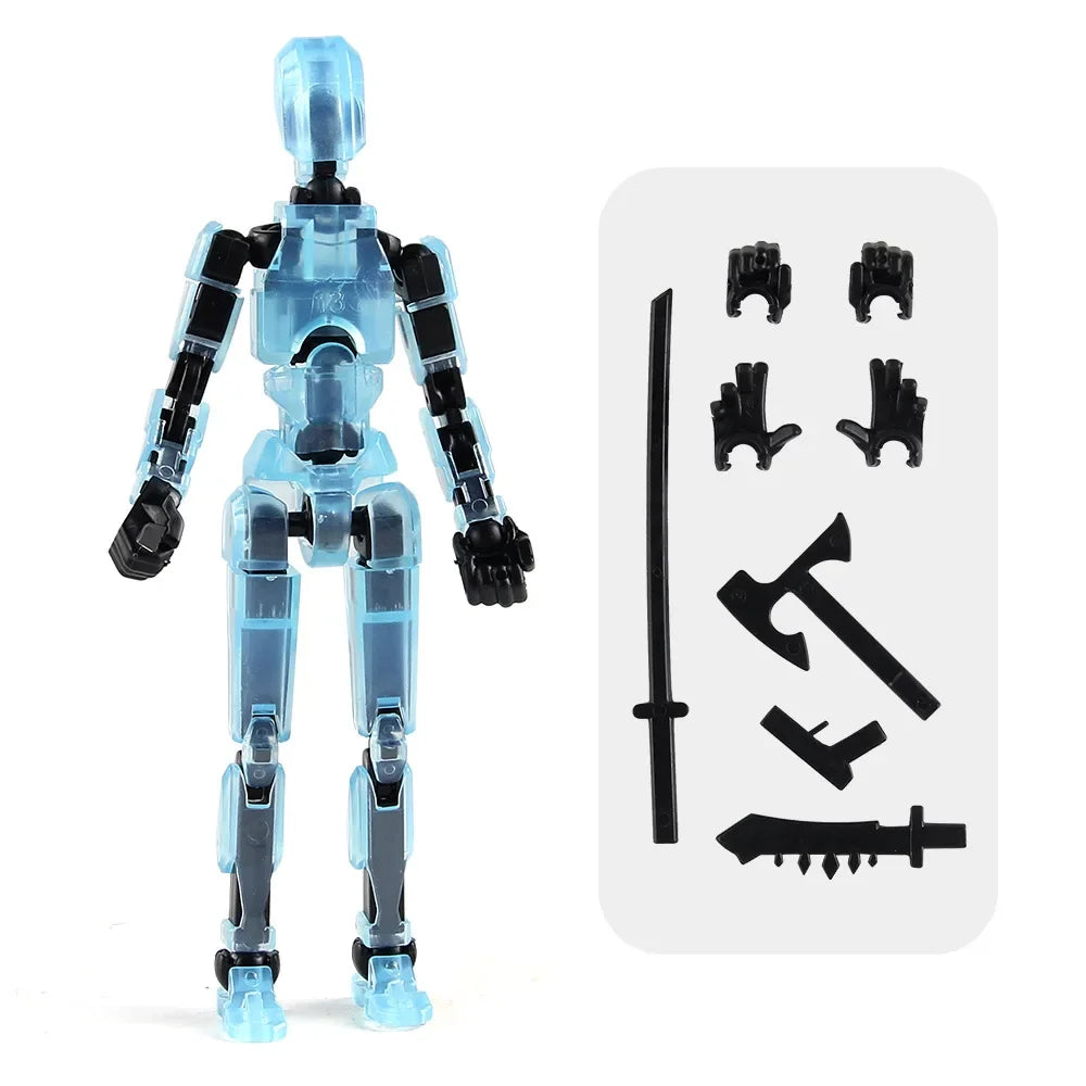 1/2/4/9pcs Luminous Titan 13 Action Figures T13 Figure 3D Printed Multi-Jointed Movable Lucky 13 Action Figure Nova Figure Dummy