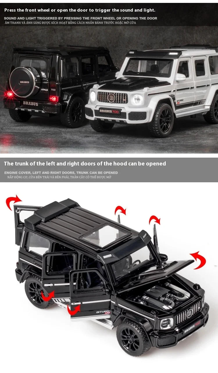 1/32 G700 Alloy Car Model Simulation Toy Diecast Vehicles Off-road SUV With Sound N Light Collectible Kids' Gift 111