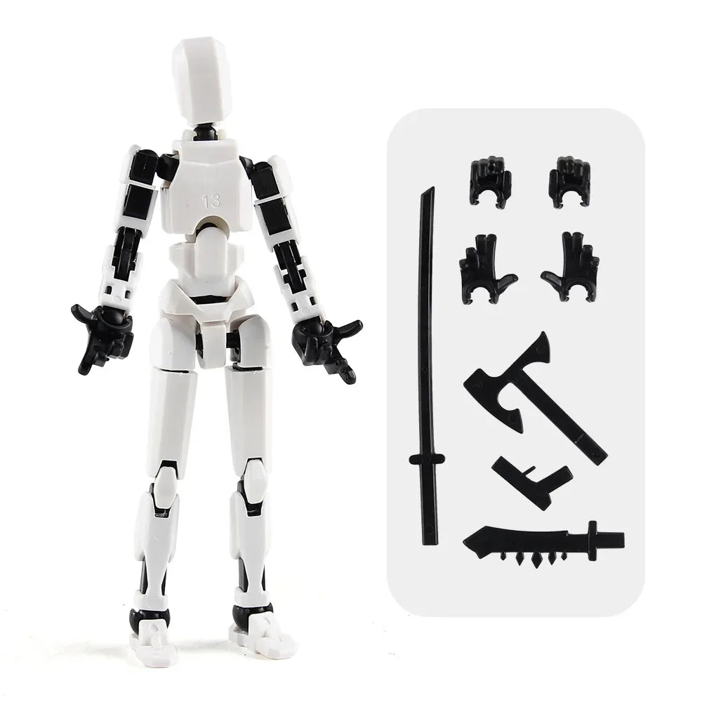 1/2/4/9pcs Luminous Titan 13 Action Figures T13 Figure 3D Printed Multi-Jointed Movable Lucky 13 Action Figure Nova Figure Dummy