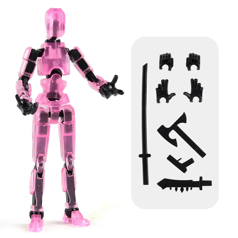 1/2/4/9pcs Luminous Titan 13 Action Figures T13 Figure 3D Printed Multi-Jointed Movable Lucky 13 Action Figure Nova Figure Dummy