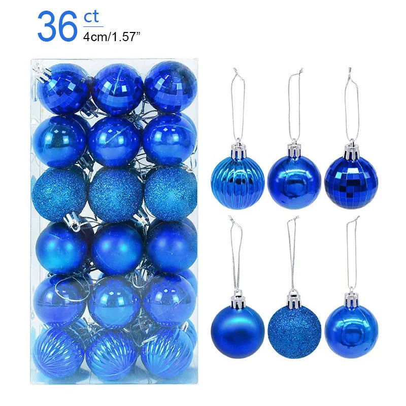 1box Christmas Balls Christmas Tree Ornaments Ball Xmas Hanging Tree Pendants Home Party Decor 2023 New Year Gift Noel Navidad