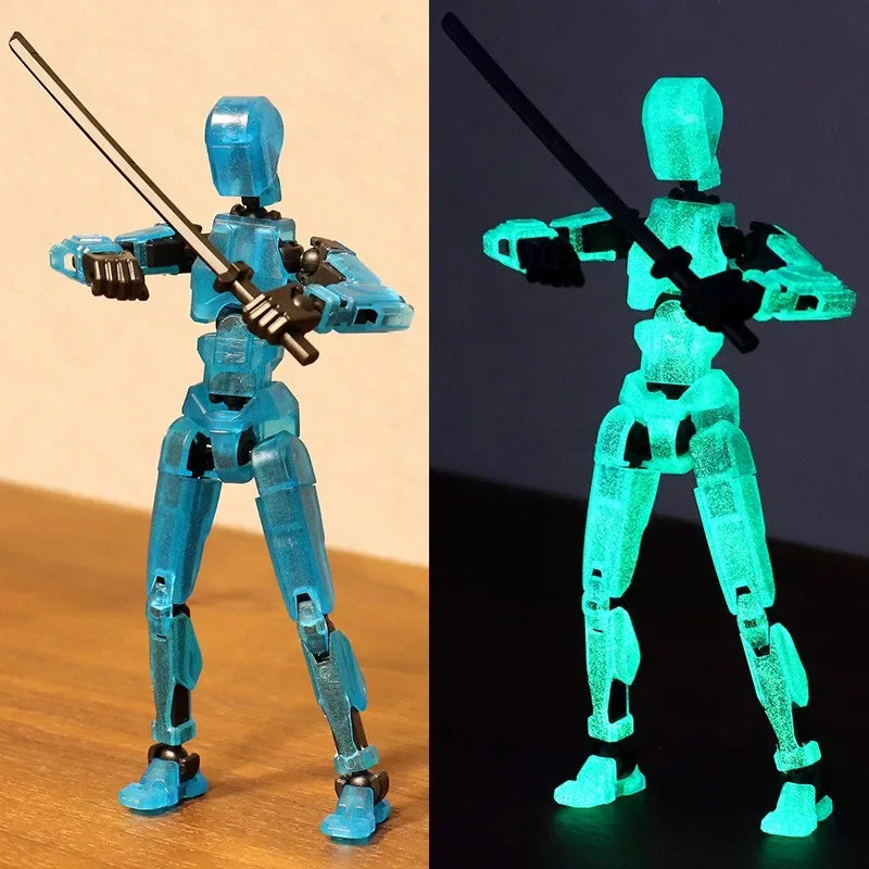 1/2/4/9pcs Luminous Titan 13 Action Figures T13 Figure 3D Printed Multi-Jointed Movable Lucky 13 Action Figure Nova Figure Dummy