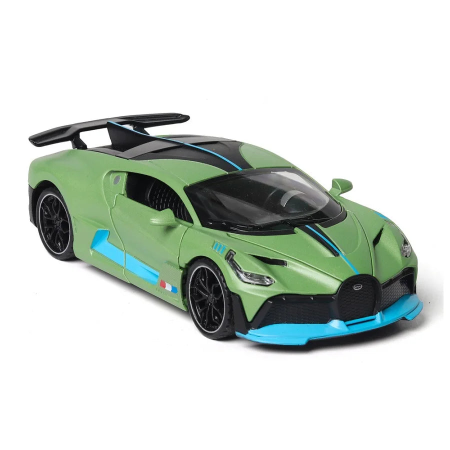 1/32 Diecast Sport Car Bugatti Divo Simulation Model Play Metal Vehicle 15.5Cm Collectible Toy For Kids W/Lights