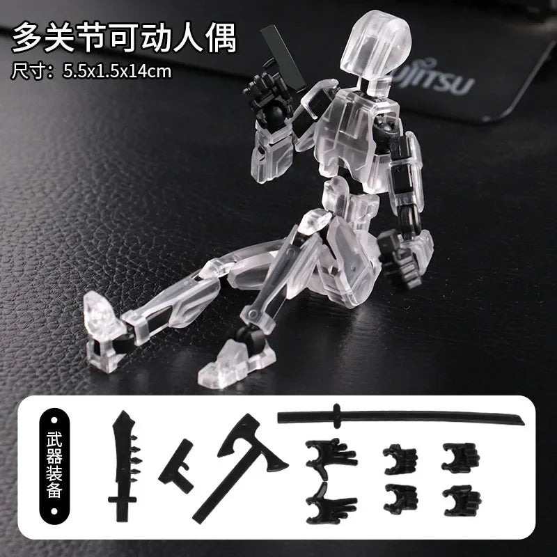 1/2/4/9pcs Luminous Titan 13 Action Figures T13 Figure 3D Printed Multi-Jointed Movable Lucky 13 Action Figure Nova Figure Dummy