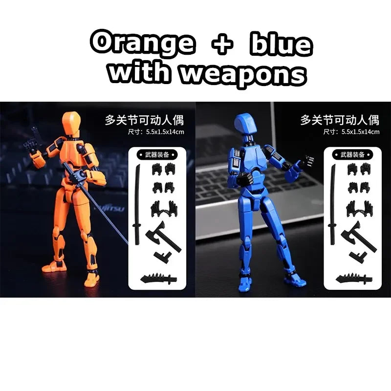 1/2/4/9pcs Luminous Titan 13 Action Figures T13 Figure 3D Printed Multi-Jointed Movable Lucky 13 Action Figure Nova Figure Dummy