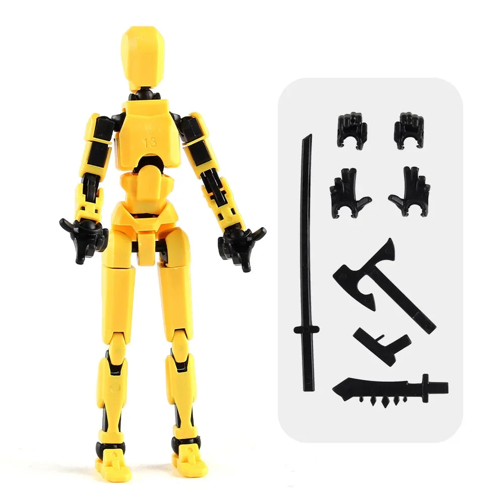 1/2/4/9pcs Luminous Titan 13 Action Figures T13 Figure 3D Printed Multi-Jointed Movable Lucky 13 Action Figure Nova Figure Dummy