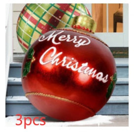 Christmas Ornament Ball Outdoor Pvc 60CM Inflatable Decorated Ball PVC Giant Big Large Balls Xmas Tree Decorations Toy Ball